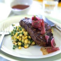Grilled Steaks with Red Chile Sauce image