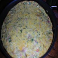 Mushroom and Shallot Frittata With Ham. image