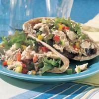 Tuna, Pickle, and Chopped-Vegetable Pita Sandwiches_image