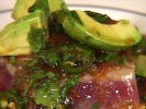 pan-seared-tuna-with-avocado-soy-ginger-and-lime image