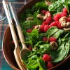 spinach-salad-with-raspberries-candied-walnuts image