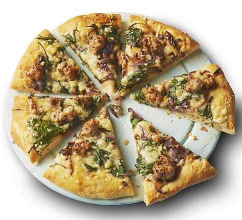 sticky-onion-sausage-pizza-recipe-bbc-good-food image