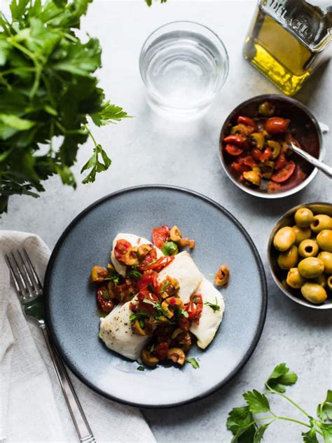 baked-halibut-with-olives-and-tomatoes-kitchen image
