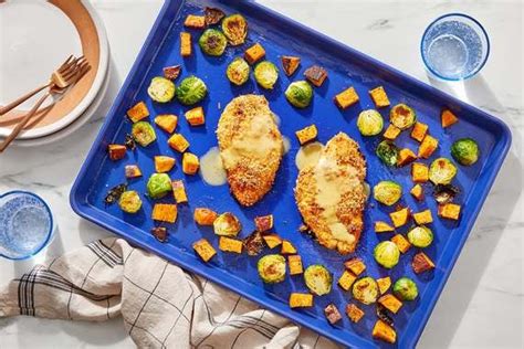 sheet-pan-panko-crusted-chicken-with-vegetables image