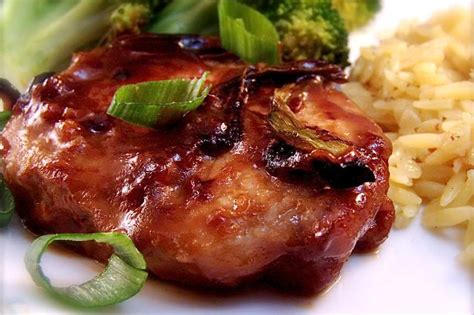 honey-glazed-hoisin-pork-chops-recipe-foodcom image