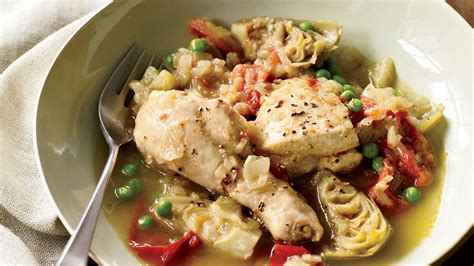chicken-tagine-with-artichoke-hearts-and-peas-food image