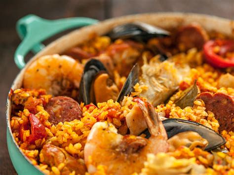 spanish-paella-with-chorizo-chicken-and-shrimp image