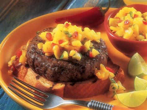 caribbean-beef-burgers-with-mango-salsa-recipe-food image