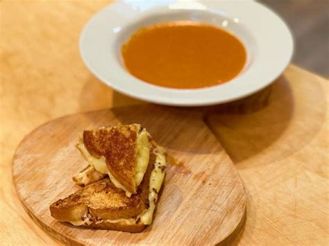 tomato-soup-with-grilled-cheese-recipe-food-network image