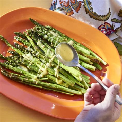 roasted-asparagus-with-creamy-lemon-dressing image