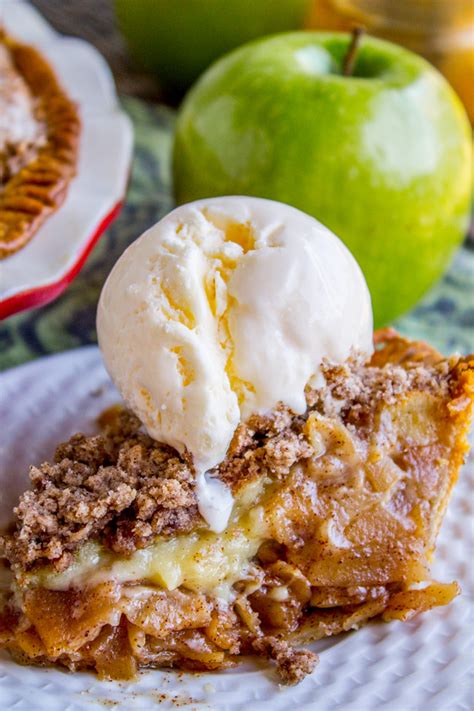 apple-custard-pie-with-cinnamon-streusel-the-food image