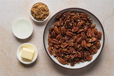easy-brown-sugar-glazed-pecans-recipe-the-spruce-eats image