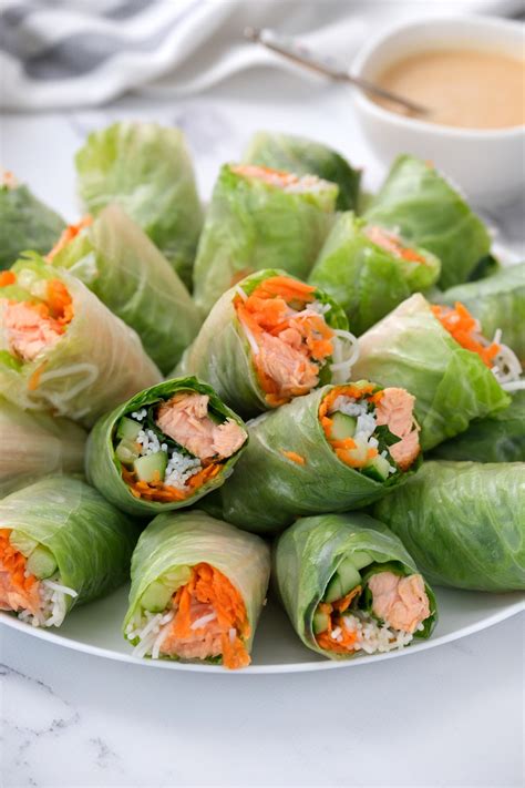salmon-spring-rolls-recipe-reluctant-entertainer image