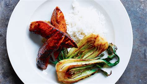 quick-dinner-grilled-miso-chicken-with-bok-choy-food image