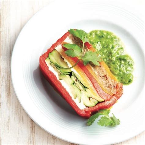 grilled-vegetable-terrine-with-chimichurri-sauce-chatelaine image