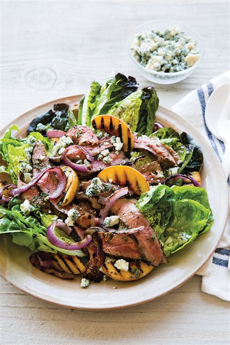 steak-and-peach-salad-recipe-williams-sonoma-taste image