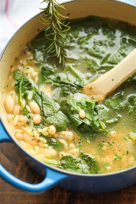 spinach-and-white-bean-soup-damn-delicious image