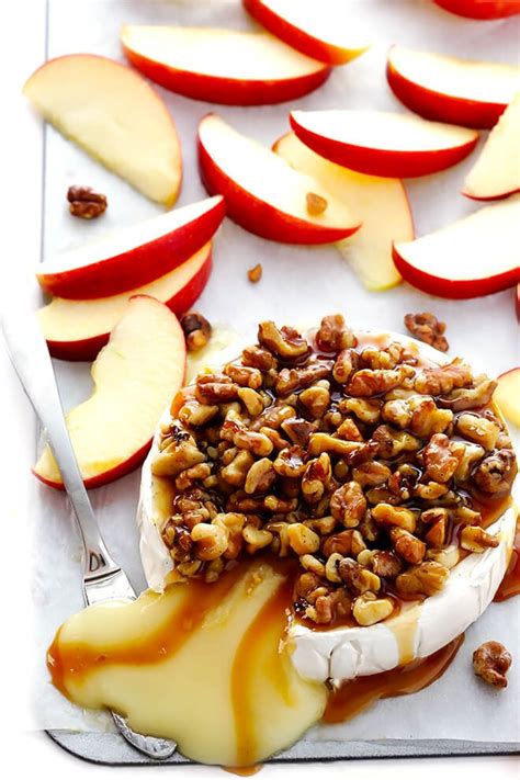 10-minute-caramel-apple-baked-brie-gimme-some-oven image