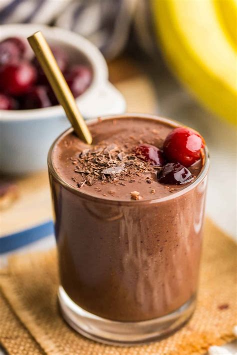 chocolate-cherry-smoothie-a-saucy-kitchen image