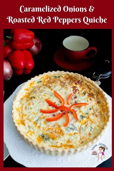 caramelized-onions-roasted-red-peppers-quiche-veena image