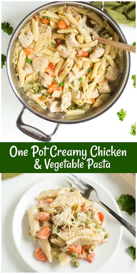 one-pot-creamy-chicken-and-vegetable-pasta-recipe-girl image