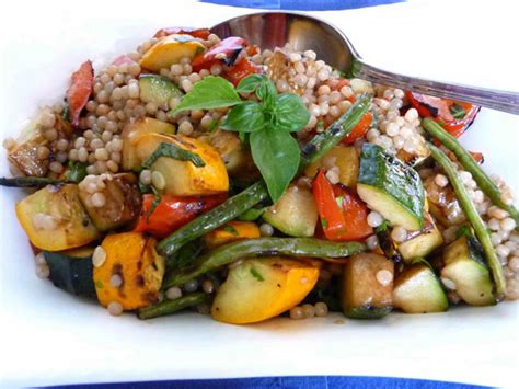 israeli-couscous-with-grilled-summer-vegetables-tasty image