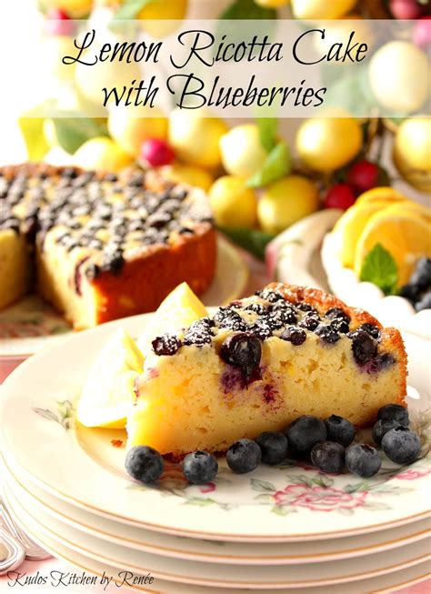 lemon-ricotta-cake-with-blueberries-kudos-kitchen image
