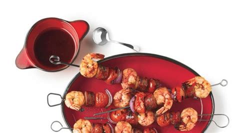 grilled-shrimp-and-sausage-skewers-with-smoky-paprika-glaze image