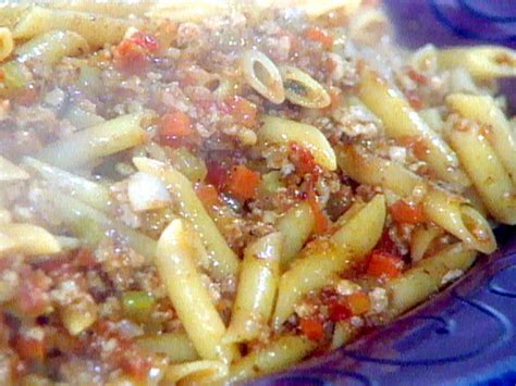 chicken-bolognese-with-penne-recipe-food-network image