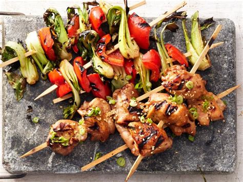 hoisin-chicken-and-bok-choy-kebabs-food-network image