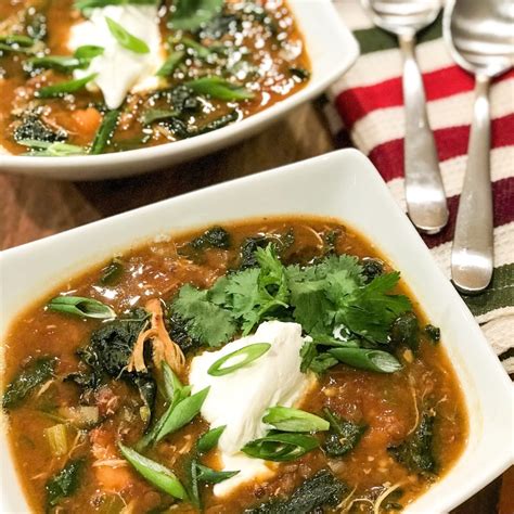 savory-chicken-kale-spinach-lentil-soup-instant-pot image
