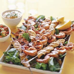grilled-chicken-and-shrimp-kebabs-with-lemon-and-garlic image
