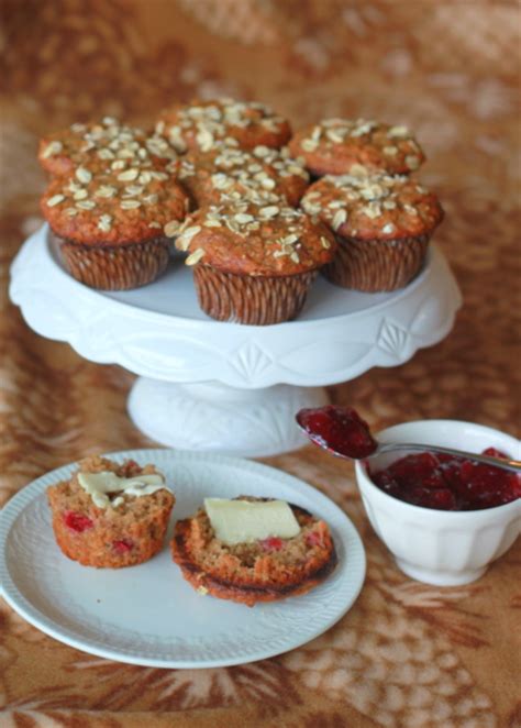 leftover-cranberry-sauce-muffins-kitchen-treaty image