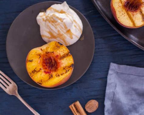 grilled-peaches-with-whipped-cream-and-caramel image