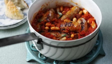 sausage-casserole-with-beans-recipe-bbc-food image