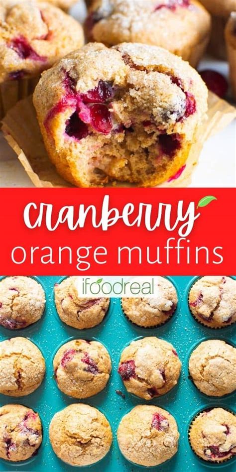 healthy-cranberry-orange-muffins-ifoodrealcom image
