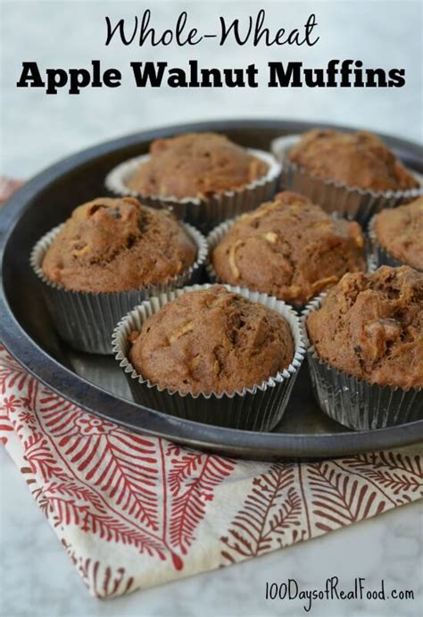 apple-walnut-muffins-100-days-of-real-food image