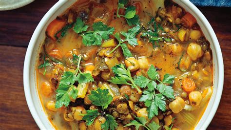 harira-spiced-moroccan-vegetable-soup-with-chickpeas image