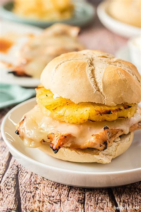 grilled-hawaiian-chicken-sandwiches-belly-full image
