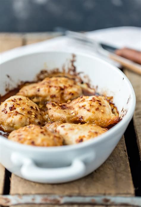 honey-garlic-chicken-thighs-baked-the-cookie-rookie image