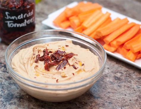sun-dried-tomato-hummus-served-from-scratch image