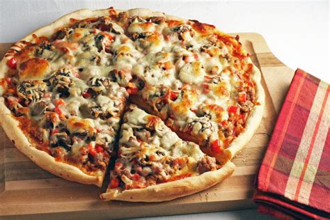 sausage-red-onion-and-wild-mushroom-pizza image