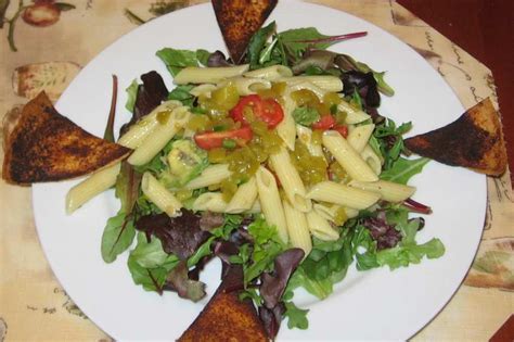 hot-cool-pasta-salad-with-green-chile-vinaigrette image