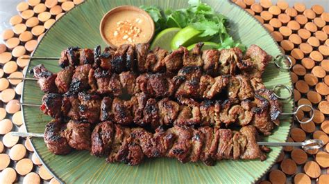 beef-satay-recipe-thai-style-grilled-beef-skewers image