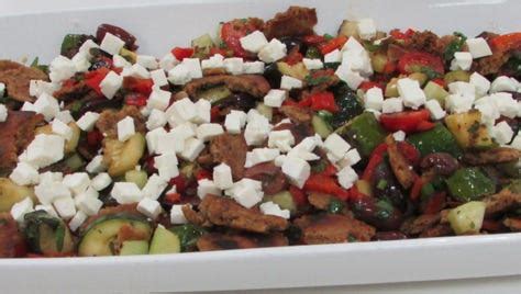grilled-zucchini-bell-pepper-fattoush-with-feta-cheese image