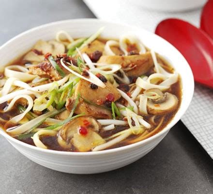 quick-easy-hot-and-sour-chicken-noodle-soup-bbc image