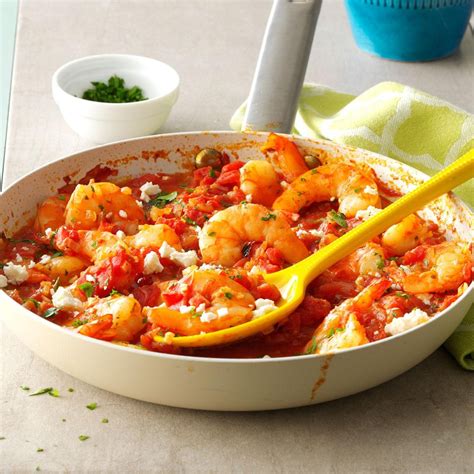 feta-shrimp-skillet-recipe-how-to-make-it-taste-of-home image