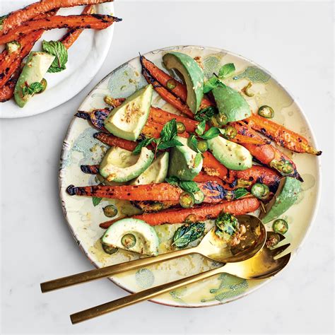grilled-carrots-with-avocado-and-mint image