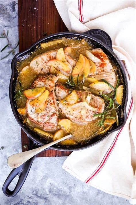pork-chops-with-apples-and-onions-easy-skillet-dish image