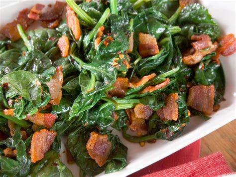 sauteed-spinach-with-bacon-garlic-and-thyme-food image